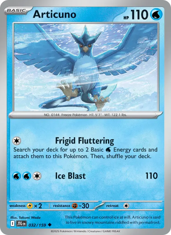 Articuno Uncommon Pokemon card #032 from Journey Together