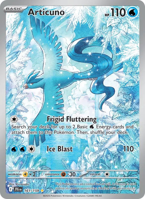 Articuno Illustration rare Pokemon card #161 from Journey Together