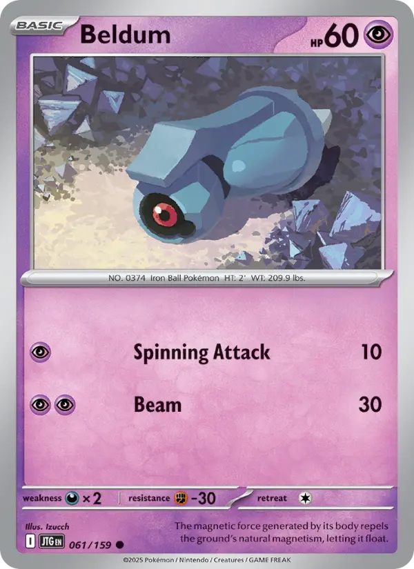 Beldum Common Pokemon card #061 from Journey Together