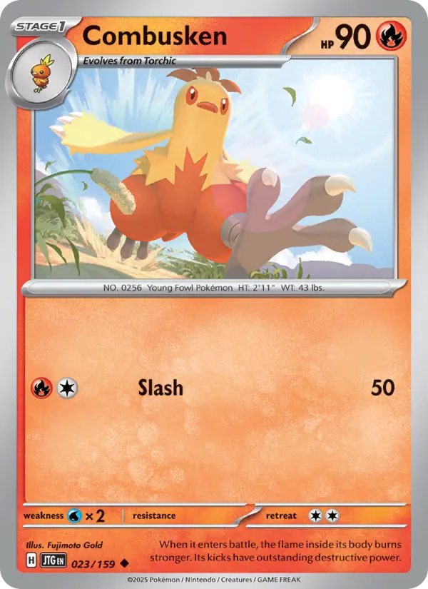 Combusken Uncommon Pokemon card #023 from Journey Together