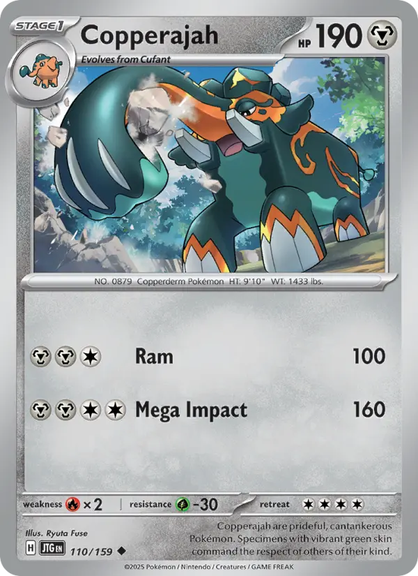 Copperajah Pokemon card artwork
