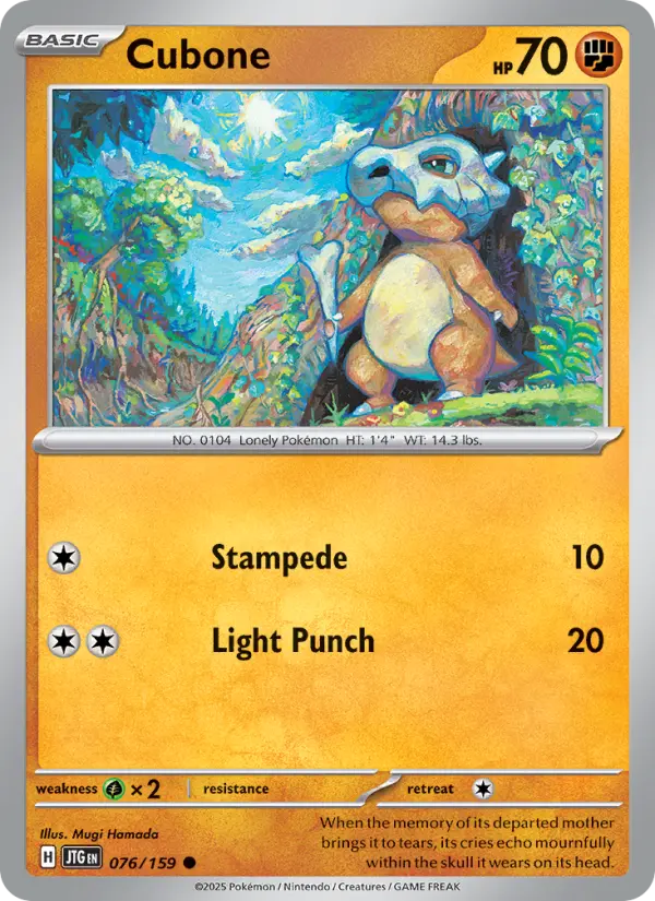 Cubone Pokemon card artwork