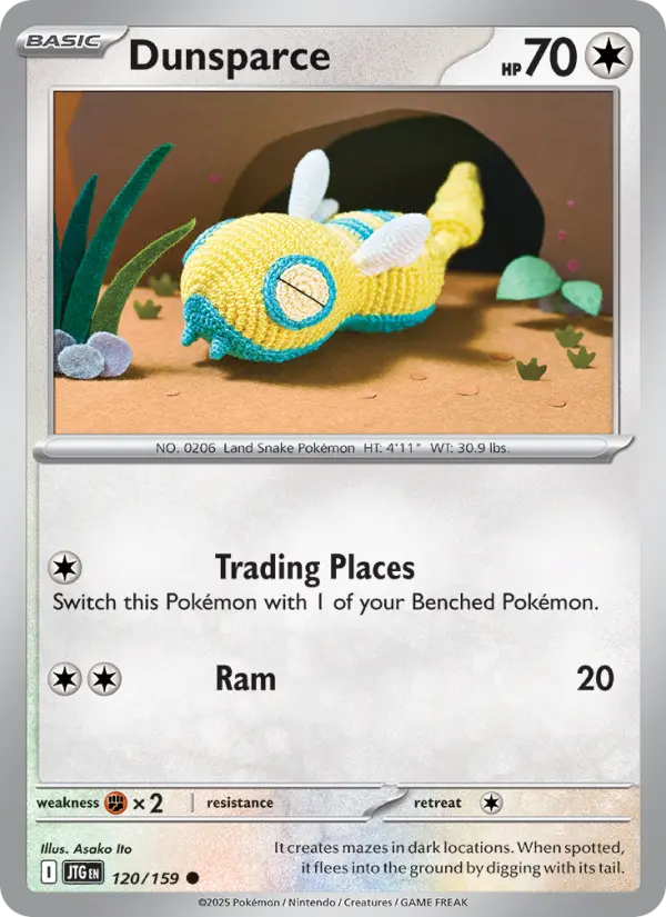 Dunsparce Common Pokemon card #120 from Journey Together