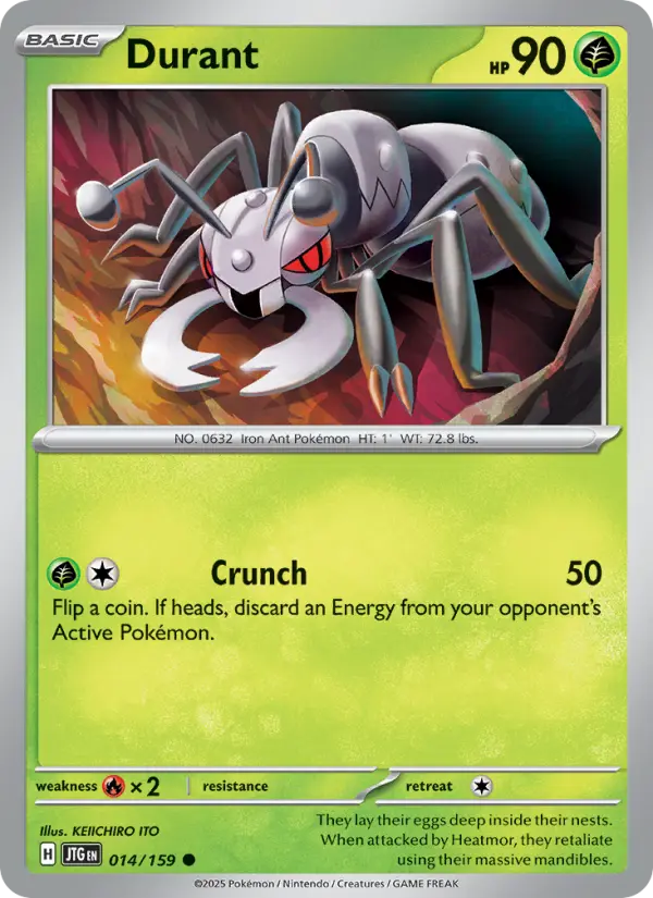 Durant Common Pokemon card #014 from Journey Together