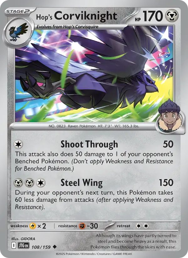 Corviknight Pokemon card artwork