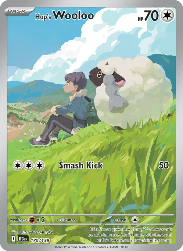 Hop's Wooloo Illustration rare Pokemon card #170 from Journey Together