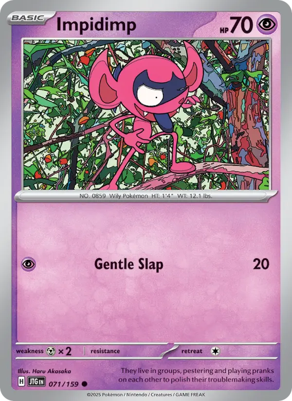 Impidimp Common Pokemon card #071 from Journey Together