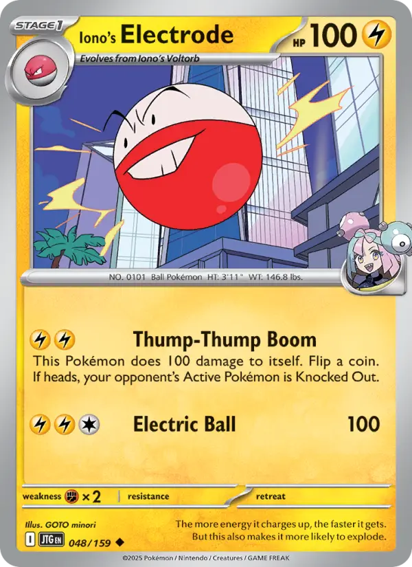 Iono's Electrode Uncommon Pokemon card #048 from Journey Together