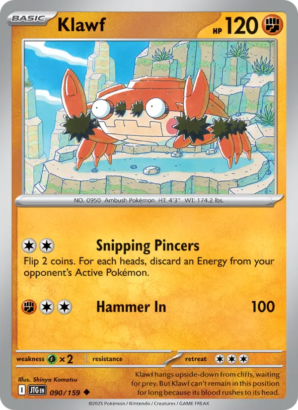 Klawf Pokemon card artwork