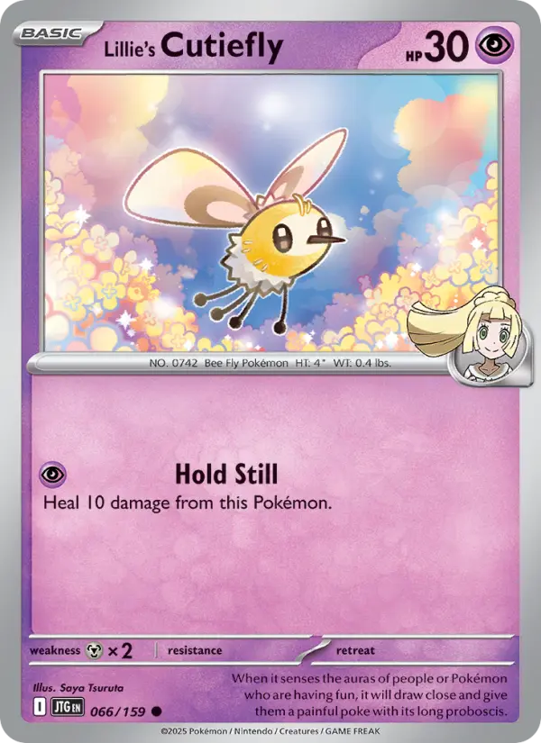 Lillie's Cutiefly Common Pokemon card #066 from Journey Together