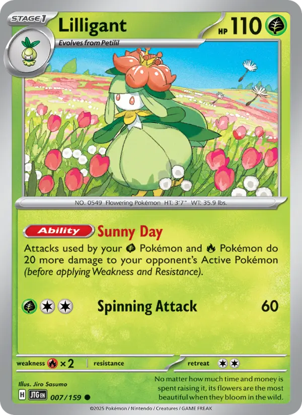 Lilligant Common Pokemon card #007 from Journey Together