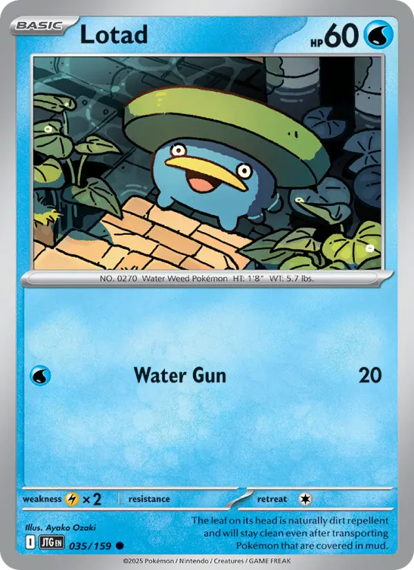 Lotad Common Pokemon card #035 from Journey Together