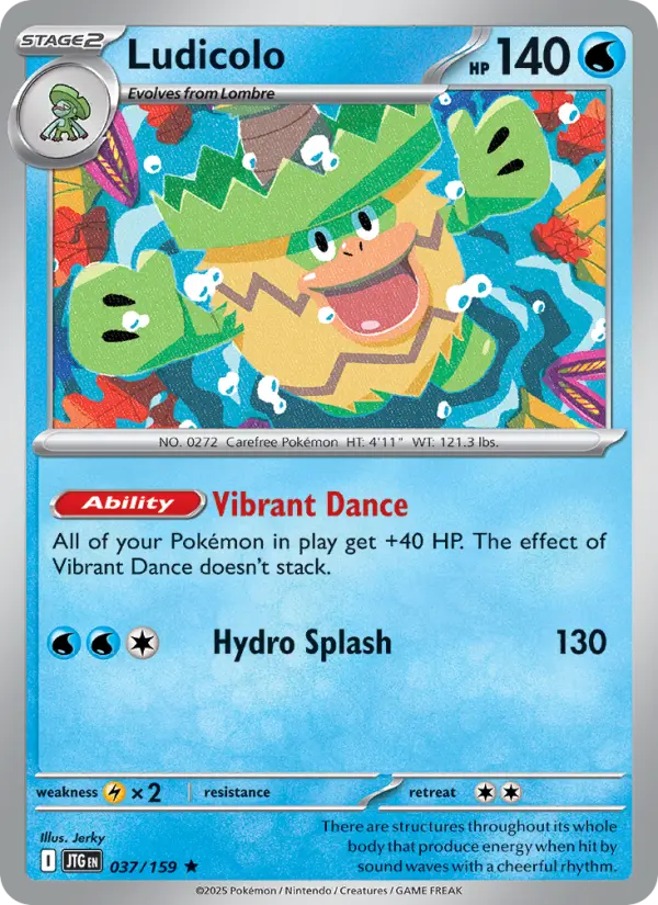 Ludicolo Rare Pokemon card #037 from Journey Together