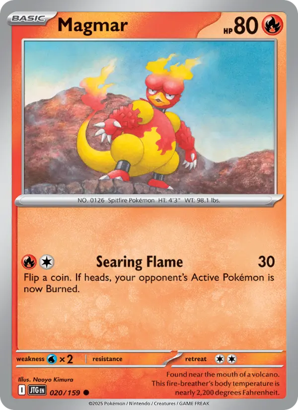 Magmar Common Pokemon card #020 from Journey Together
