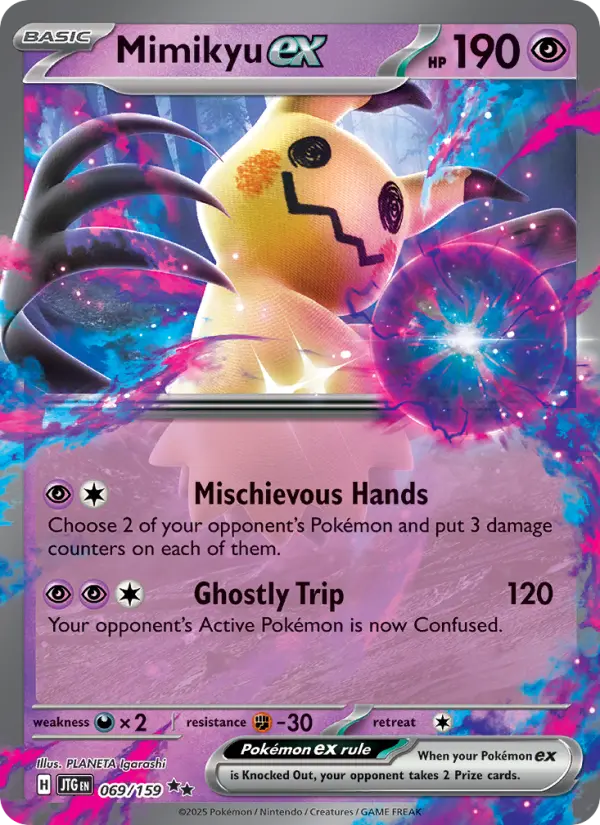 Mimikyu ex Double rare Pokemon card #069 from Journey Together