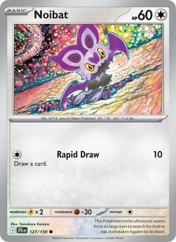 Noibat Common Pokemon card #127 from Journey Together