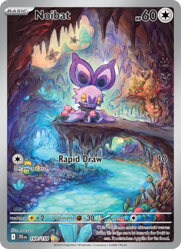 Noibat Illustration rare Pokemon card #169 from Journey Together
