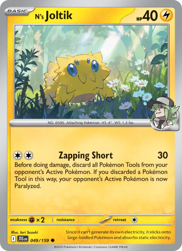 N's Joltik Common Pokemon card #049 from Journey Together