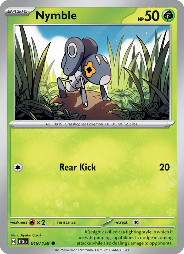 Nymble Common Pokemon card #019 from Journey Together