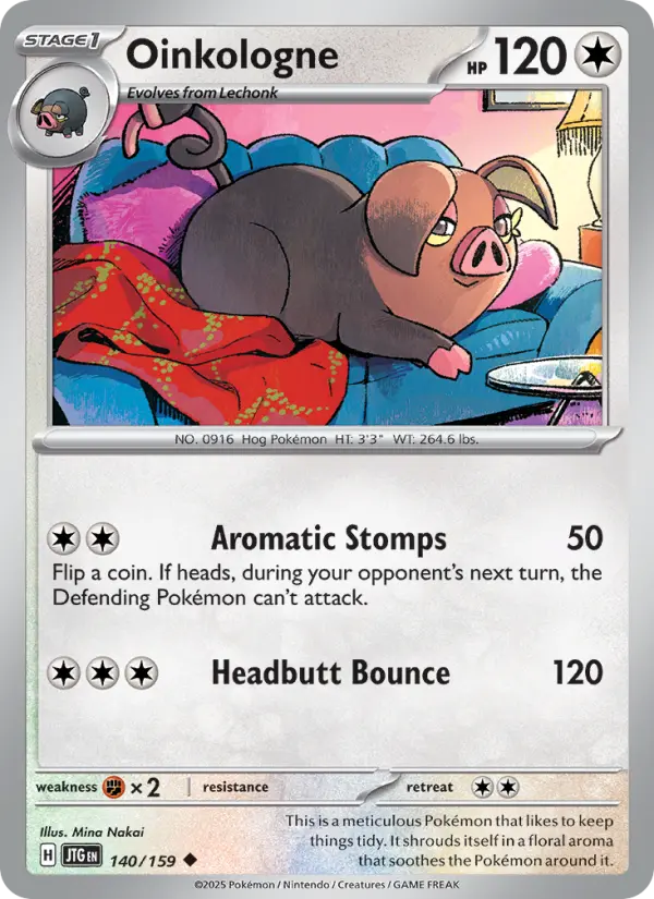 Oinkologne Uncommon Pokemon card #140 from Journey Together