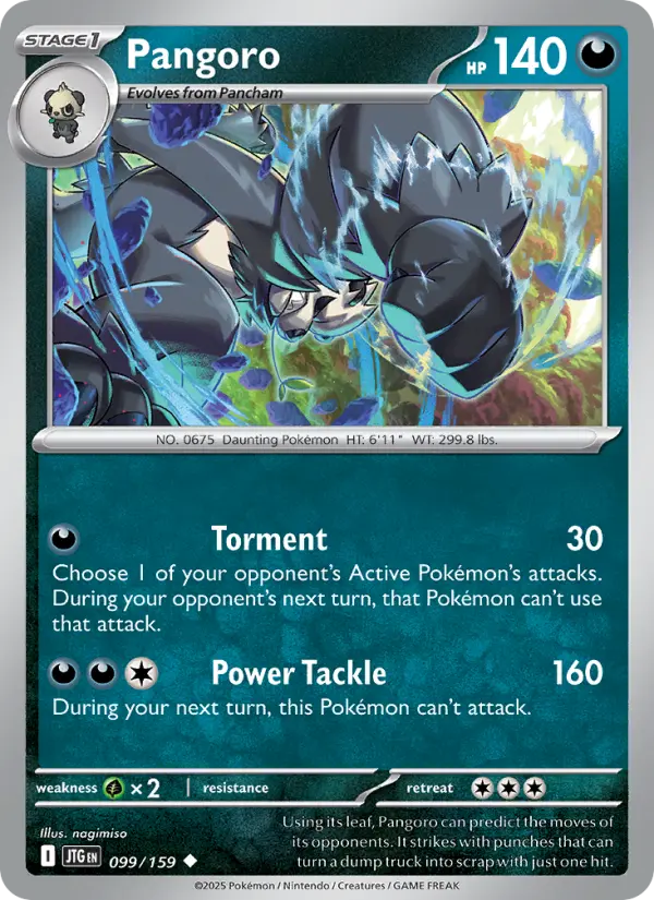 Pangoro Uncommon Pokemon card #099 from Journey Together