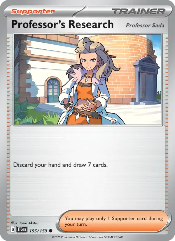 Professor's Research Common Pokemon card #155 from Journey Together
