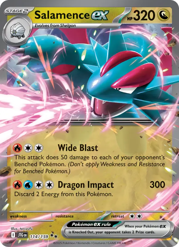 Salamence Pokemon card artwork