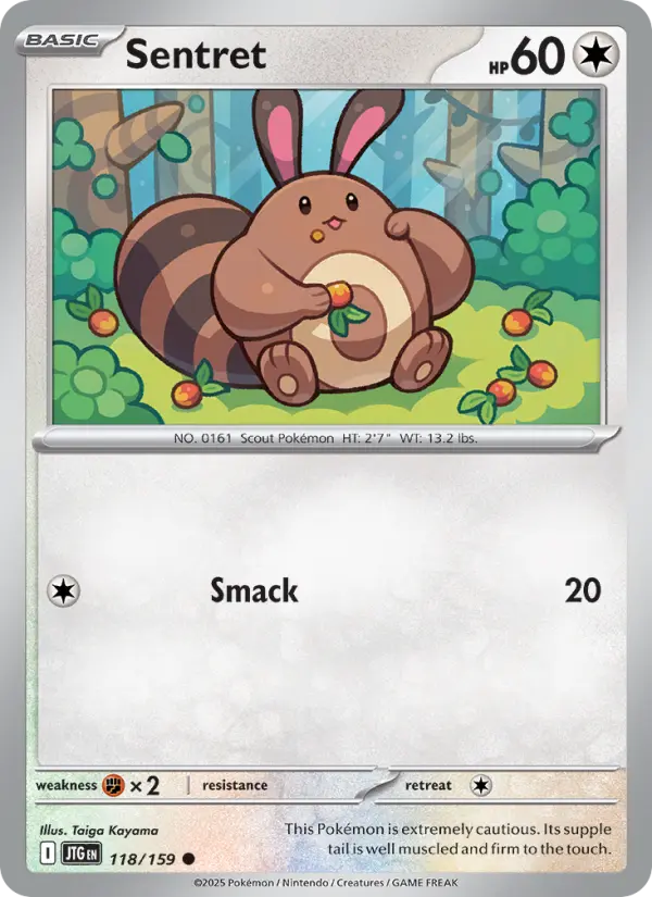 Sentret Common Pokemon card #118 from Journey Together