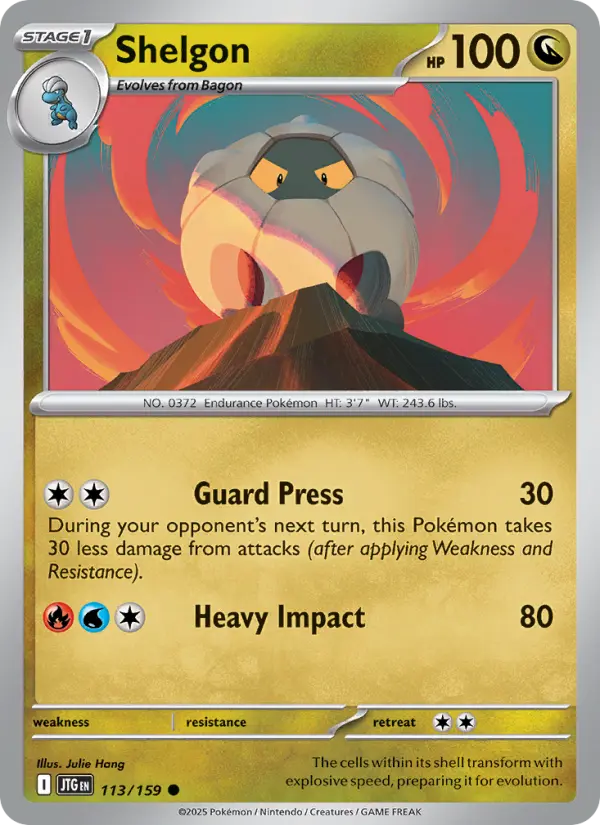 Shelgon Common Pokemon card #113 from Journey Together