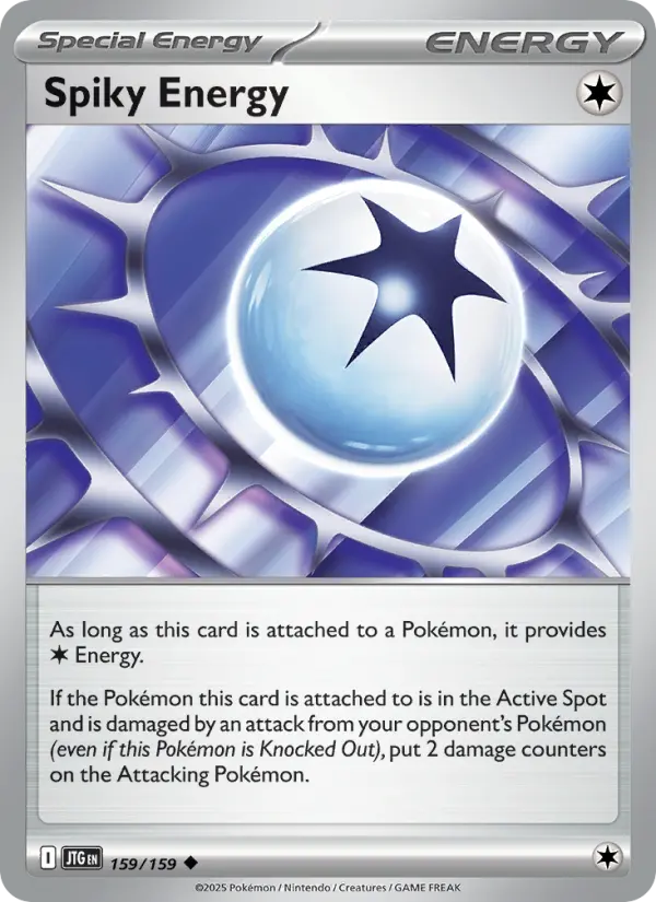 Spiky Energy Uncommon Pokemon card #159 from Journey Together