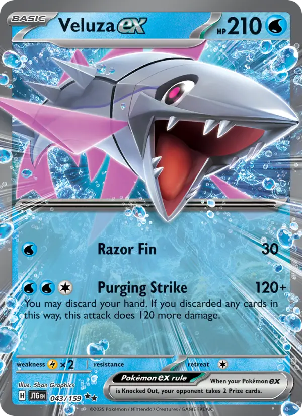 Veluza ex Double rare Pokemon card #043 from Journey Together