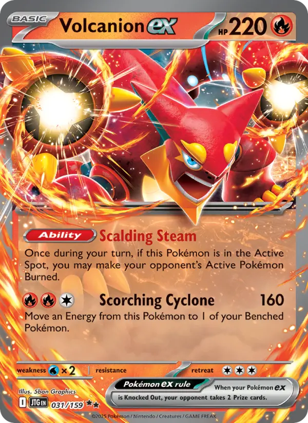 Volcanion ex Double rare Pokemon card #031 from Journey Together