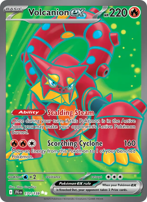 Volcanion ex Ultra Rare Pokemon card #171 from Journey Together