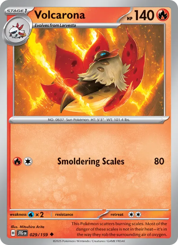 Volcarona Uncommon Pokemon card #029 from Journey Together
