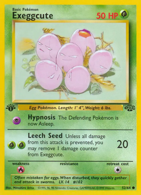 Exeggcute Common Pokemon card #52 from Jungle