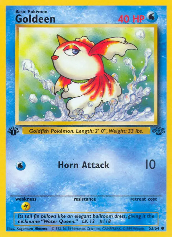Goldeen Common Pokemon card #53 from Jungle