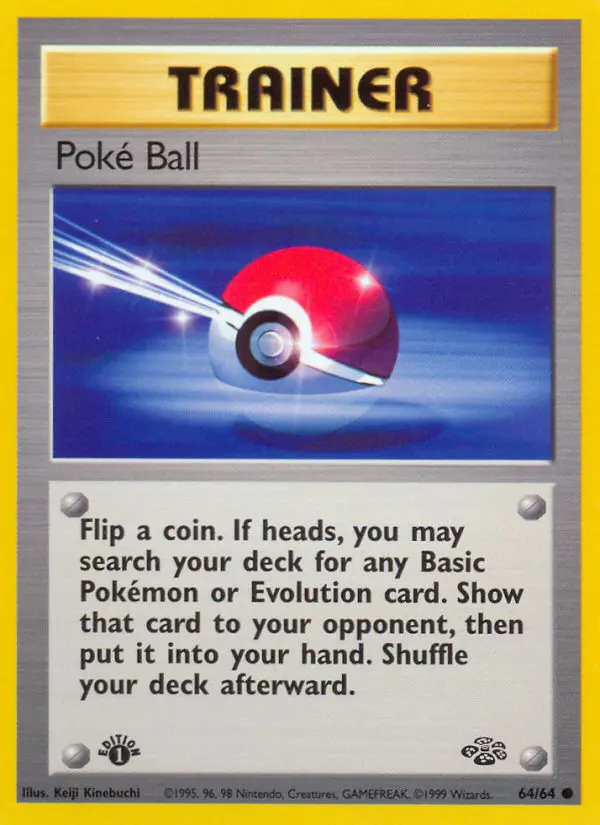 Poké Ball Common Pokemon card #64 from Jungle