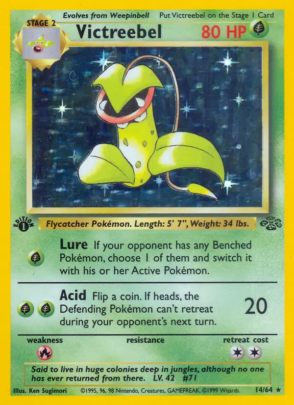 Victreebel Rare Pokemon card #14 from Jungle