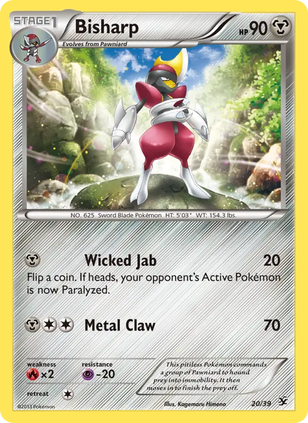 Bisharp None Pokemon card #20 from Kalos Starter Set