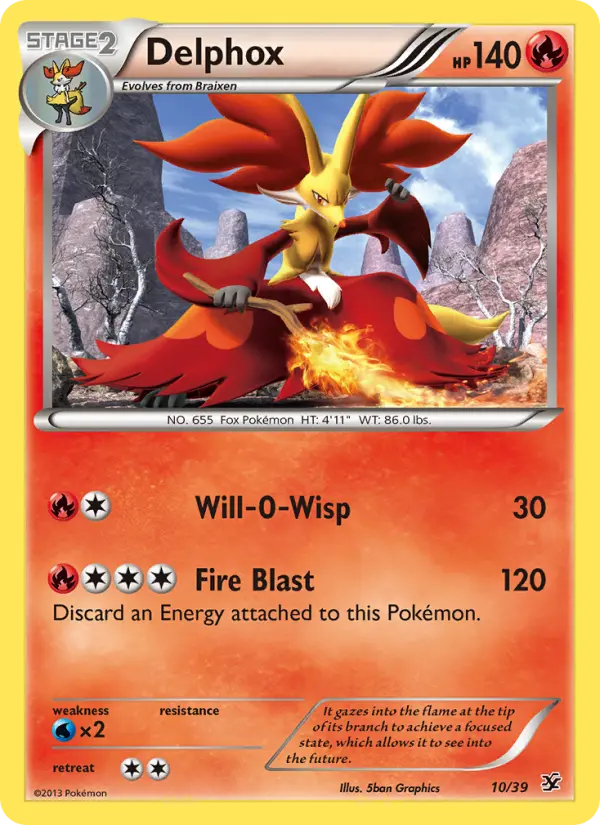 Delphox None Pokemon card #10 from Kalos Starter Set
