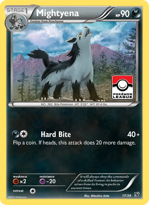 Mightyena None Pokemon card #17 from Kalos Starter Set
