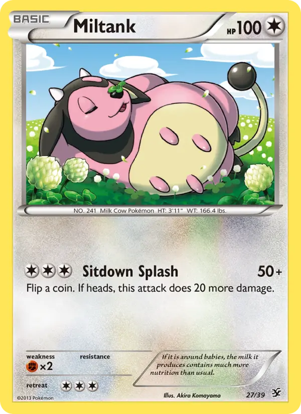 Miltank None Pokemon card #27 from Kalos Starter Set