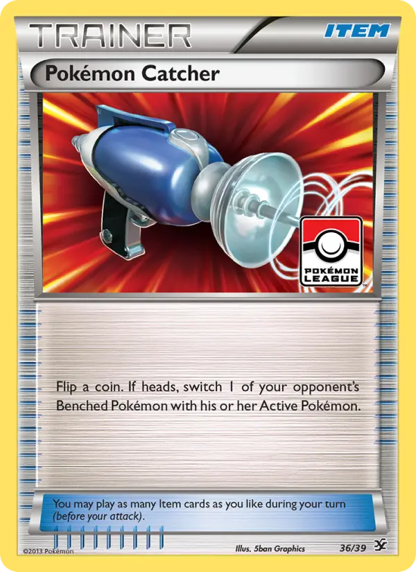 Pokémon Catcher None Pokemon card #36 from Kalos Starter Set