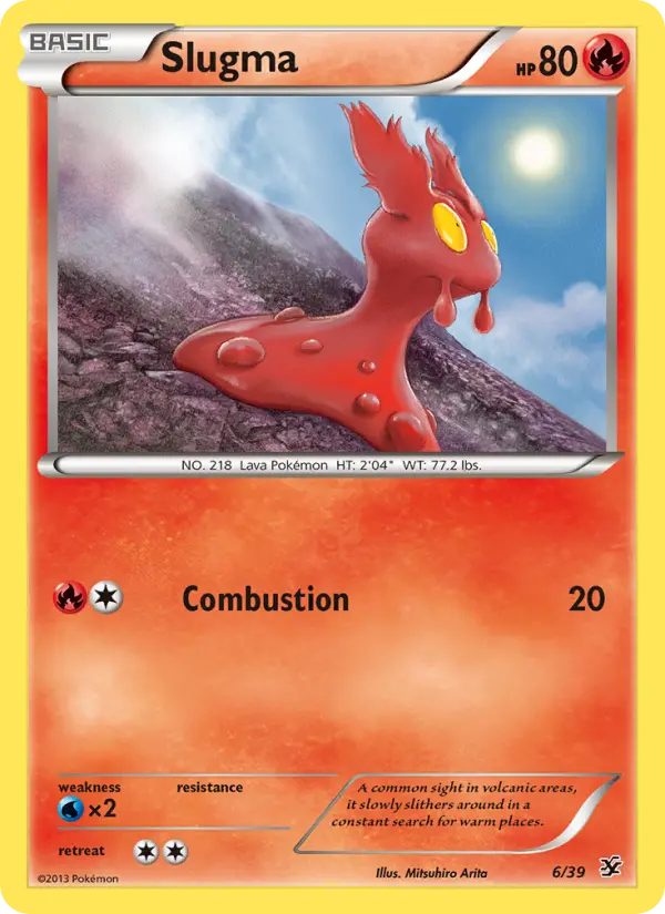 Slugma None Pokemon card #6 from Kalos Starter Set