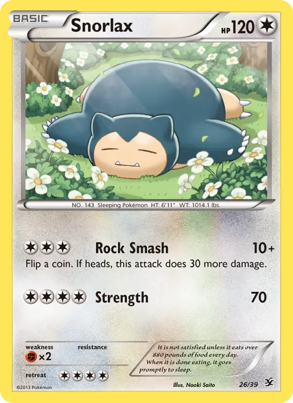 Snorlax None Pokemon card #26 from Kalos Starter Set