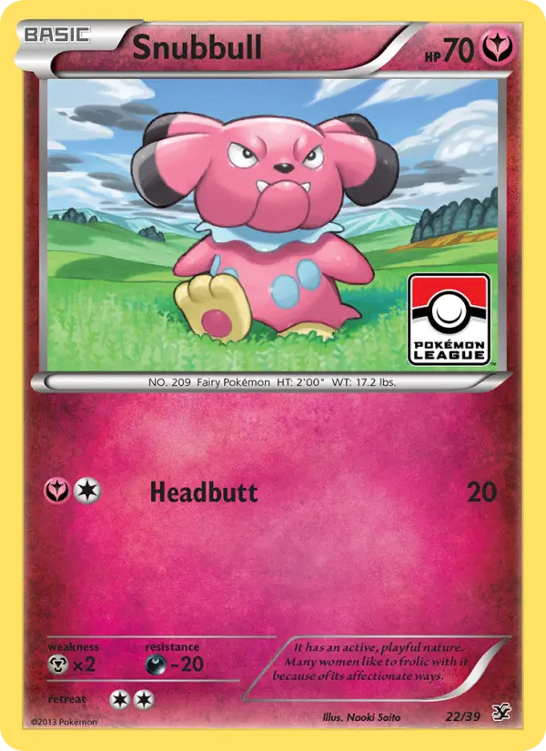 Snubbull None Pokemon card #22 from Kalos Starter Set