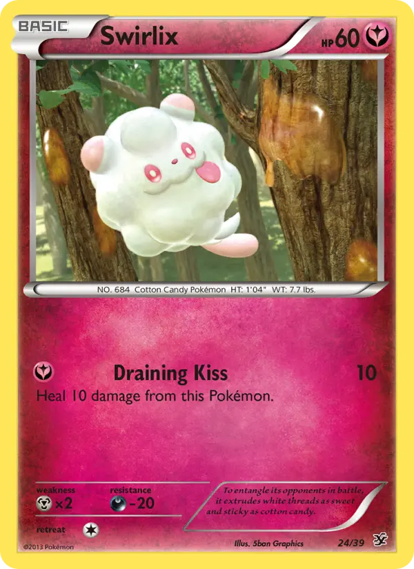 Swirlix None Pokemon card #24 from Kalos Starter Set