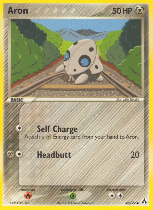 Aron Common Pokemon card #48 from Legend Maker