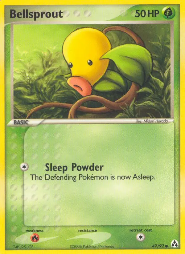 Bellsprout Common Pokemon card #49 from Legend Maker