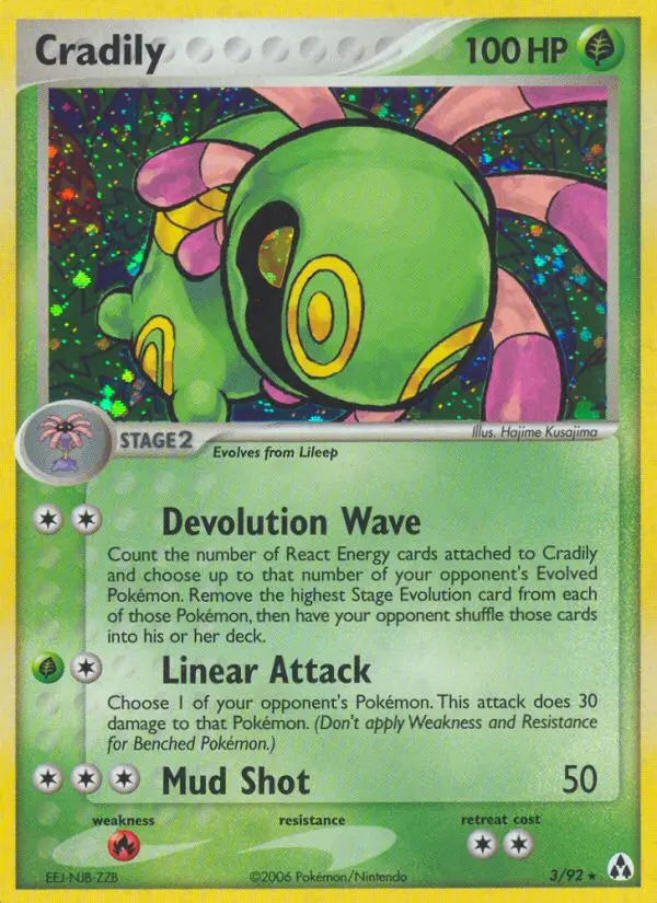 Cradily Rare Pokemon card #3 from Legend Maker